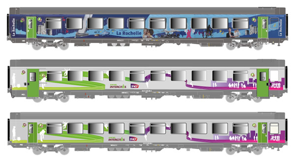 LS Models 41201 - 3pc Passenger Coach Set VTU La Rochelle und Intercités